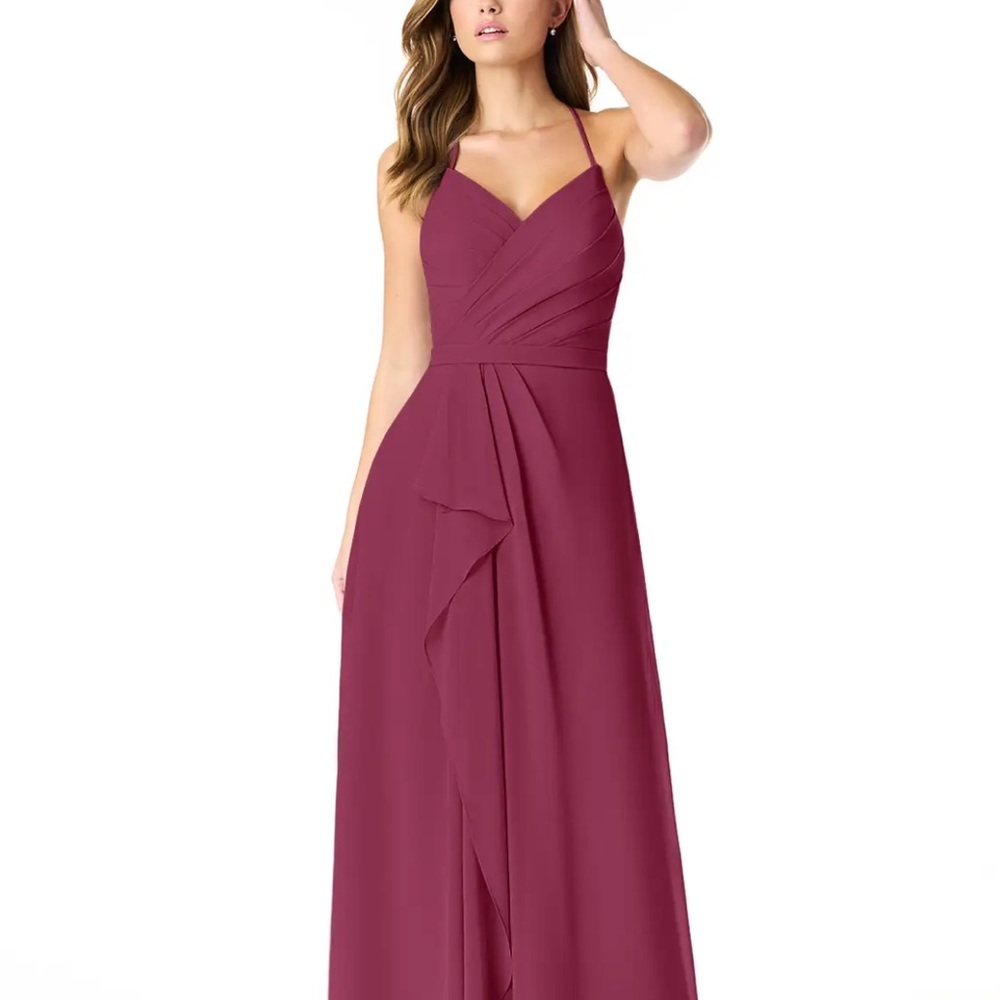 Azazie Pink Dress Spaghetti Strap Sweetheart Neckline